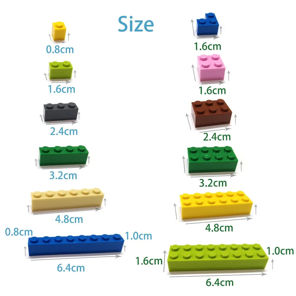 600pcs DIY Building Blocks Set – 12 Colours